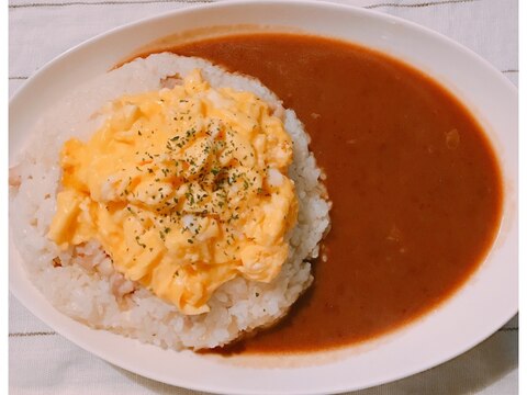 マヨ＆チキンライスのオムカレー♪